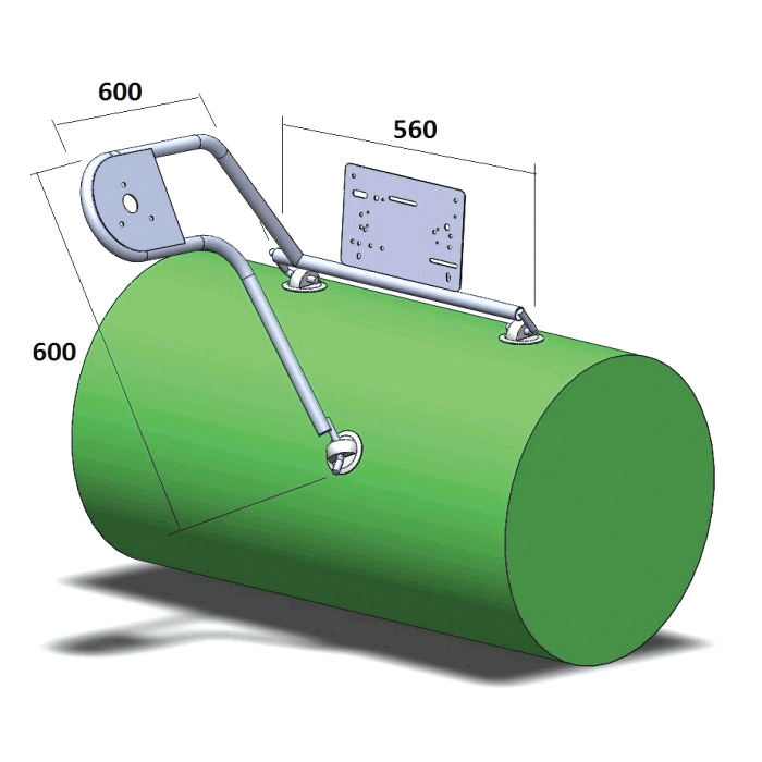 Стойка рулевая с креплением на баллон надувной лодки 25мм в Астрахани