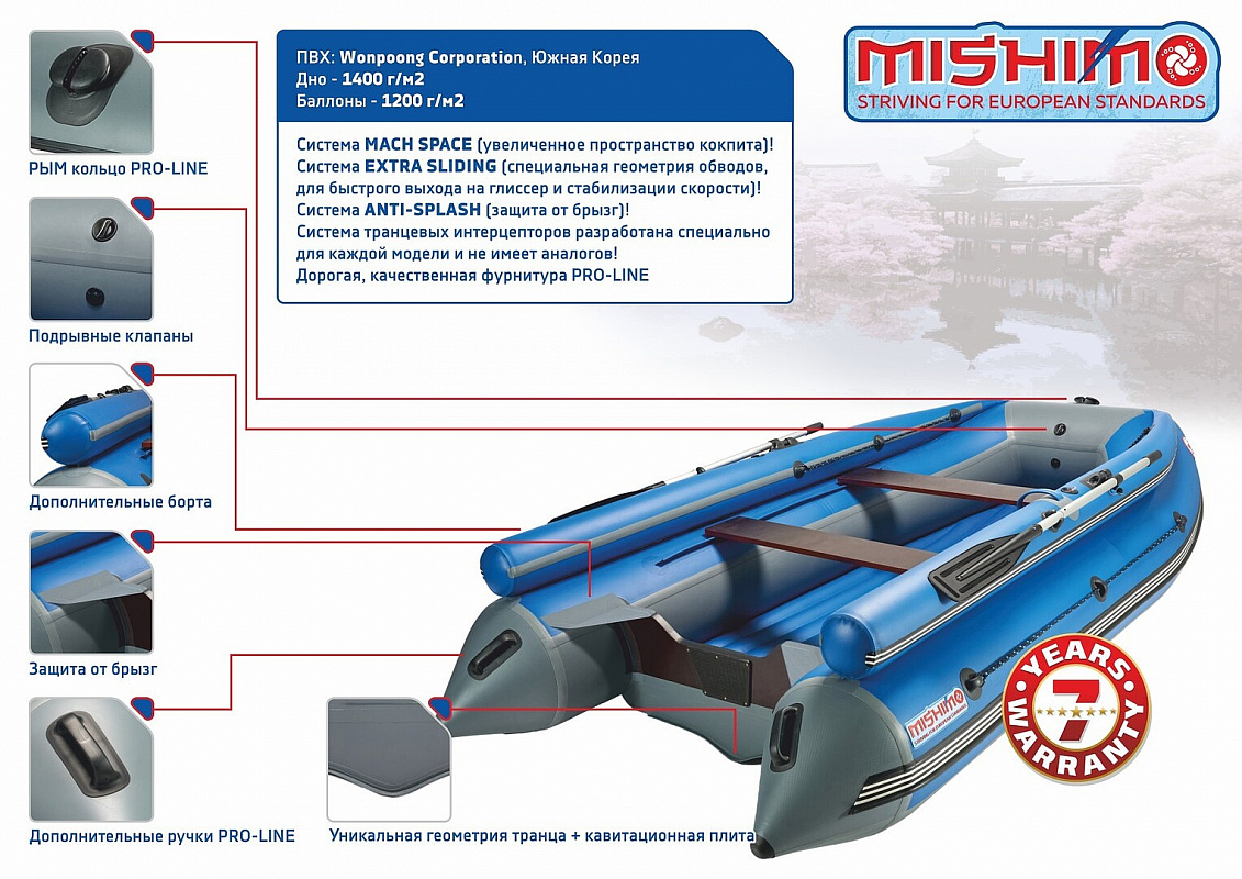 Лодка MISHIMO FAMILY LITE DF 390 в Астрахани