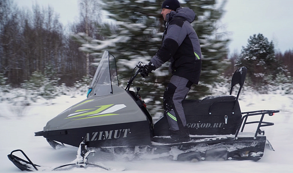 Миниснегоход Бурлак Азимут 24 л.с. , эл.запуск, реверс, тормоз гидравл, капот серый в Астрахани
