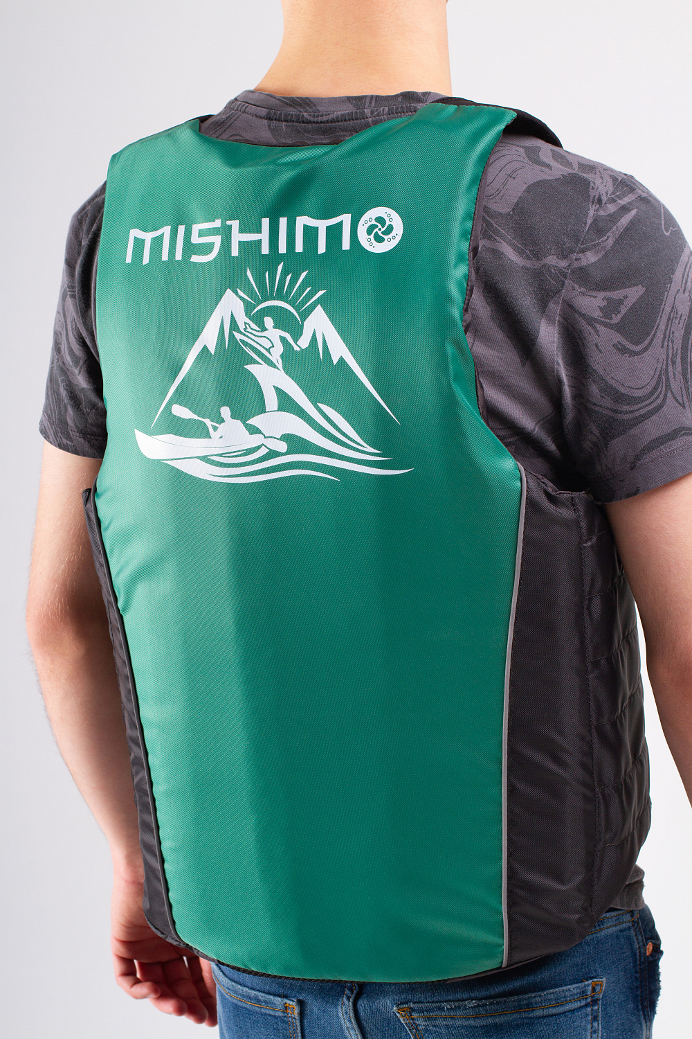 Жилет спасательный MISHIMO PRO Премиум качества Черно-зеленый в Астрахани