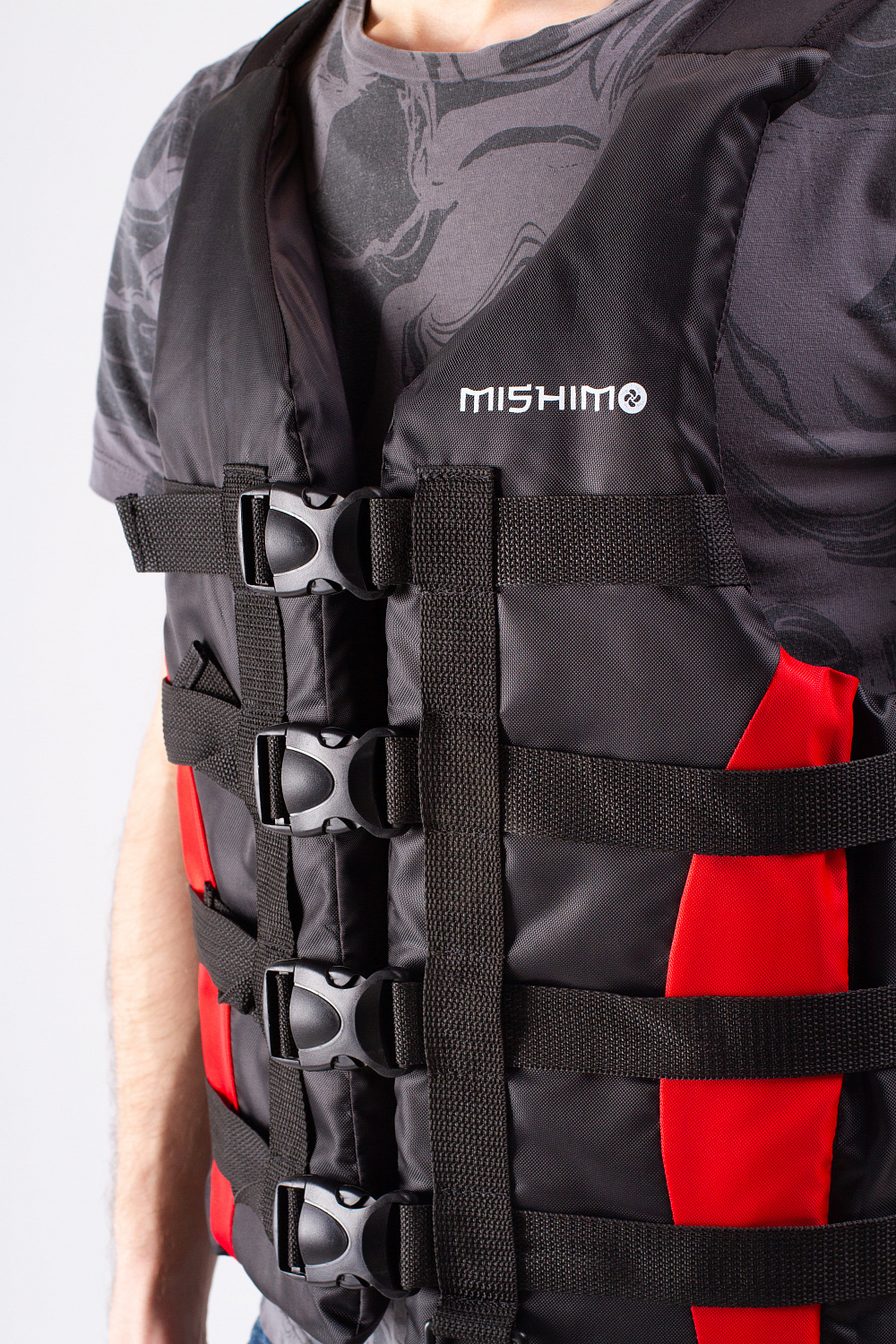 Жилет спасательный MISHIMO PRO Премиум качества Черно-красный в Астрахани